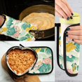 thumbnail image 5 of Yayeee Oven Mitts and Pot Holder Set of 4 Heat Resistant Kitchen Gloves Baking Hot Pad, Floral Wave, 5 of 5
