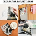 thumbnail image 7 of Multi-Purpose Kitchen Towels 28x18 Inch Dishcloths with Hanging Loop Decorative and Practical Towels for Kitchen, Dining Black and White Chick, 7 of 7