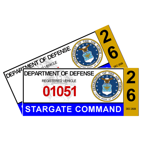 Stargate Command Parking Stickers, Set of 2