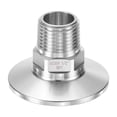 thumbnail image 1 of Uxcell 1-Pack Tri Sanitary 1.5 in Clamp Fittings to 1/2 in NTP Male Thread Stainless Steel Pipe Hexagon Fitting Ferrule OD 50.5mm, 1 of 7