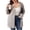 khaki, variant on Cogild Plus Size Women's Long Blue Brushed Knit Cardigan – Button-Up Outerwear with Front Pockets XL~5XL