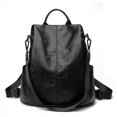 thumbnail image 3 of Mochila informal de moda para mujer 2024, mochila antirrobo para mujer, bolso de hombro de piel sintética suave, mochila escolar para estudiante, bolso marrón para mujer, 3 of 5