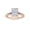 Rose Gold, variant on 1 to 5 Carat Radiant,Round Cut LAB GROWN Diamond Hidden Halo Engagement Ring (Color D-E Clarity VS1-VS2) Platinum 1 Carat Size-4