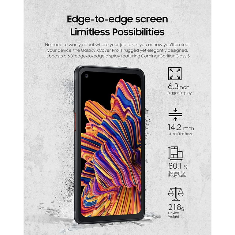 Samsung Galaxy Xcover PRO Rugged (IP Rated) 64GB Cell phone 4G LTE