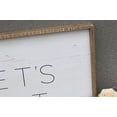 thumbnail image 4 of Parisloft Large Farmhouse Let's Eat Wood Wall Decor Sign, 4 of 6
