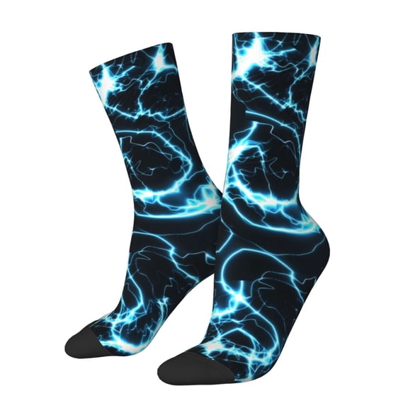 Vsdgher Lightning Crew Socks for Men & Women, Breathable Casual Athletic Ankle Socks