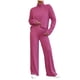 thumbnail image 2 of Puntoco Conjunto de pantalones casuales de manga larga con cuello redondo y punto sólido a la moda para mujer Puntoco Puntoco-5471, 2 of 9