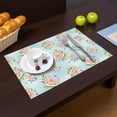 thumbnail image 2 of Placemat, Pioneer Flower Floral Print Pattern Place Mats Table Mat Set Of 2, PVC Washable Placemats for Party Kitchen Dining Decoration, 18x12 Inch, Fade Resistant, 2 of 6