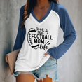thumbnail image 2 of WEAIXIMIUNG T-Shirts d'Entraînement pour Femmes Cropped Femmes Décontracté Léger Col Rond Sweatshirts Manches Longues Football Graphique Imprimé Pull T-Shirt, 2 of 4