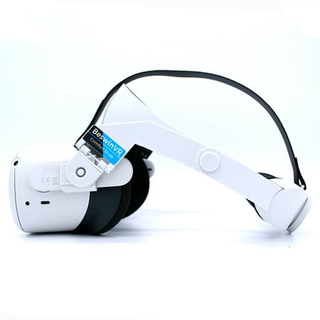 BeswinVR Halo Strap for Oculus Quest 2 and Original Quest- Virtual Reality Accessories- White Color