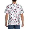 thumbnail image 3 of Bixox Men's Tulips Flowers Printed Short Sleeve Skinny Athletic T-Shirt, 3 of 6