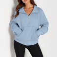 thumbnail image 2 of Yokua Women's Half-Zip Cropped Hoodie, 2 of 8