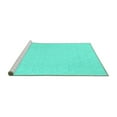 thumbnail image 2 of Ahgly Company Machine Washable Indoor Rectangle Oriental Turquoise Blue Industrial Area Rugs, 7' x 10', 2 of 4