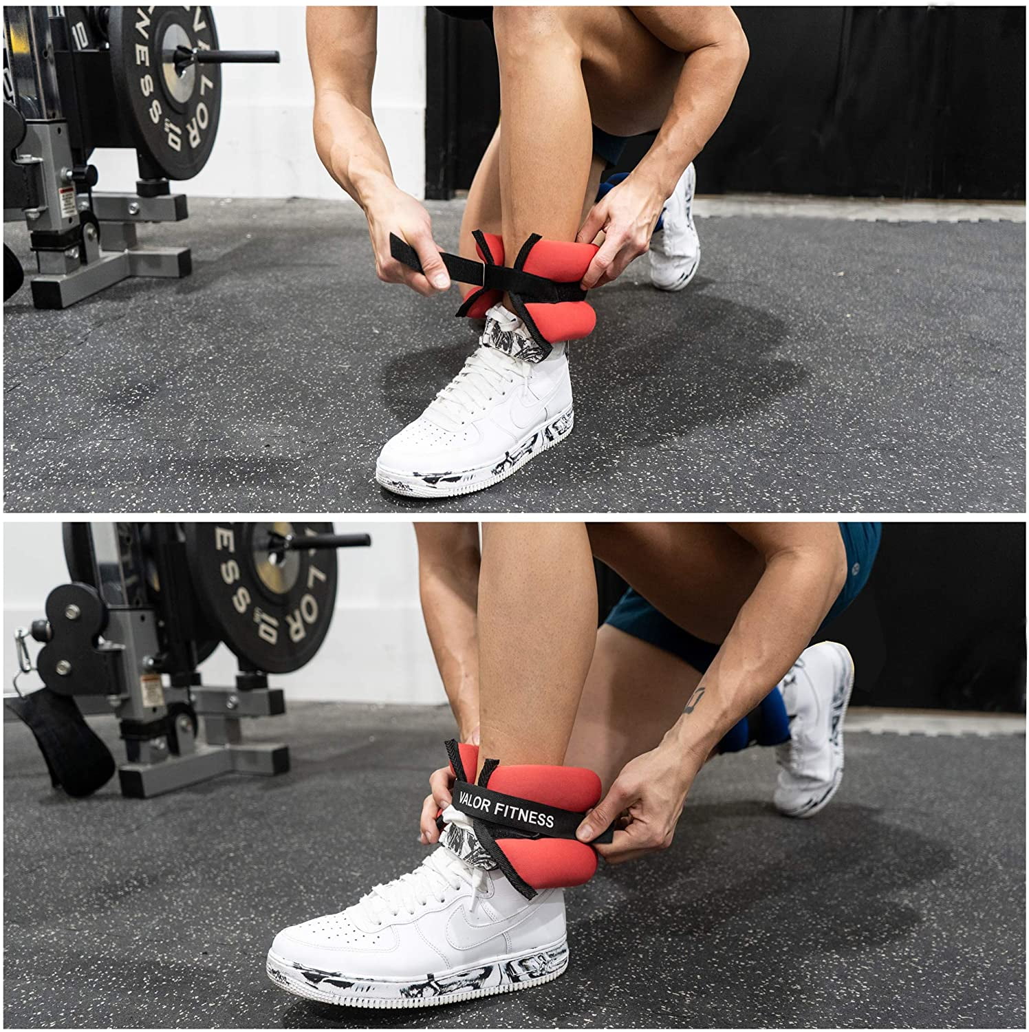 Valor Fitness Ankle or Wrist Weights -3 lb Each -Pair - Adjustable Velcro Straps - Home Gym Workout - EA-11
