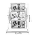 thumbnail image 2 of Cadre Photo, Cadre de Photos de Famille à Grande Roue Rotative, Cadre Photo Vintage de Bureau en Acier Inoxydable avec Support Horizontal pour Photo 6x4 Pouces, 2 of 5