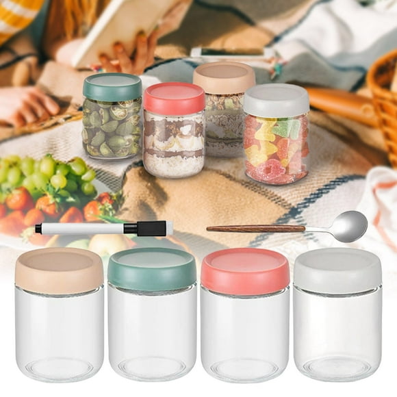 Hearth & Gear Airtight Glass Jar With Lid For Kitchen Pantry Storage And Organization Ideal For Dry Food Coffee And More Ocean Glassware Glass&Bottle Kitchen Cups Mugs for Painting Bulk Metal Cups Set