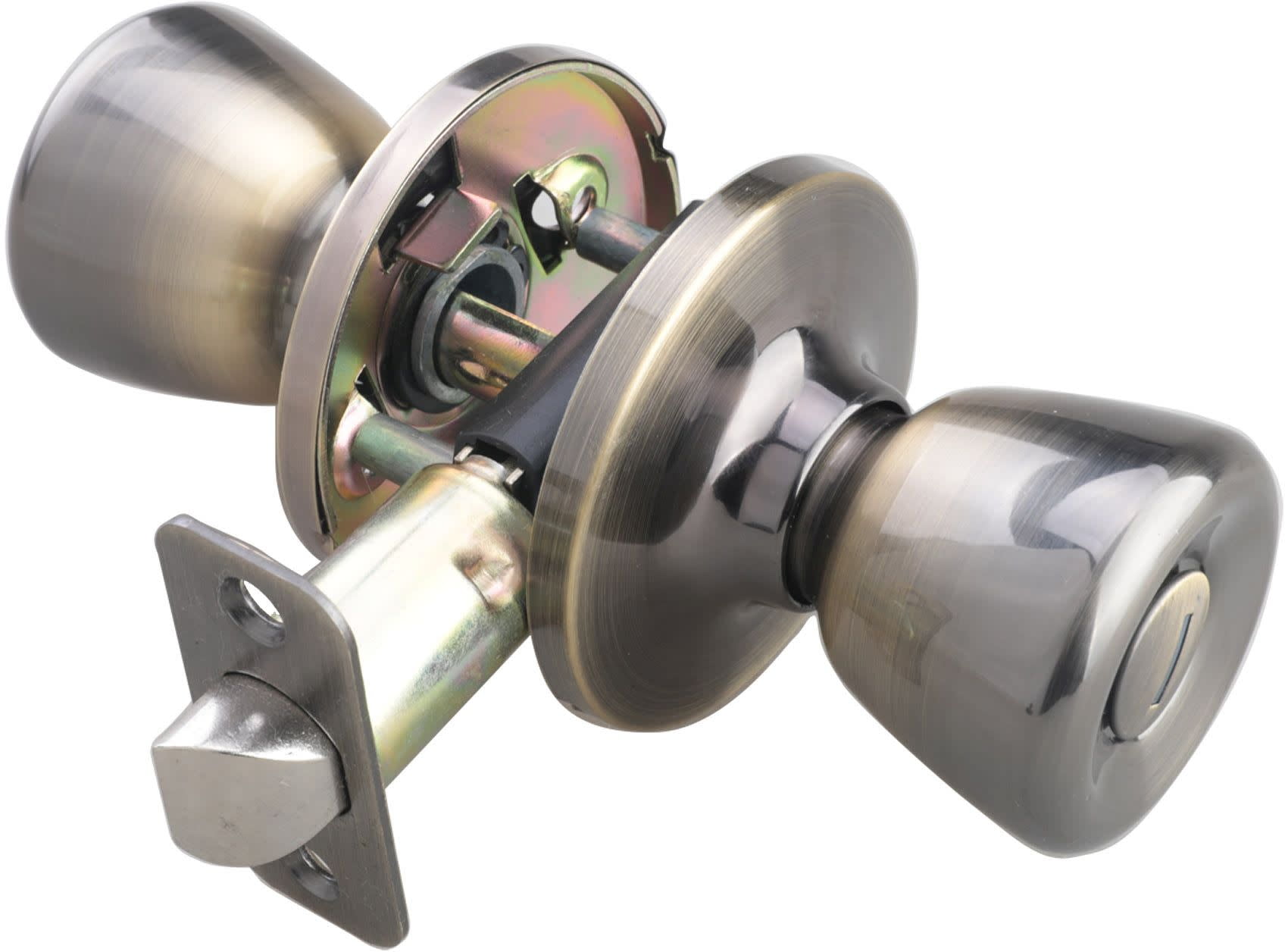 Miseno MLK3010PB Buchanan Tulip Privacy Door Knob Set - Brass