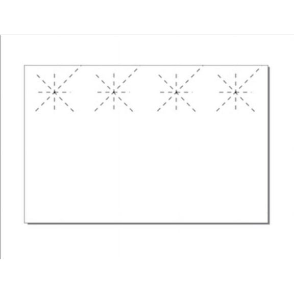 Print-Ready Starburst Door Hangers (4-1/4" x 11"), 4-UP on 11" x 17" White 67lb Vellum Paper - 250 Sheets / 1000 Hangers