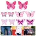 thumbnail image 5 of 10 piezas rosa mariposa bordado apliques DIY tela parches accesorios de costura, 5 of 5