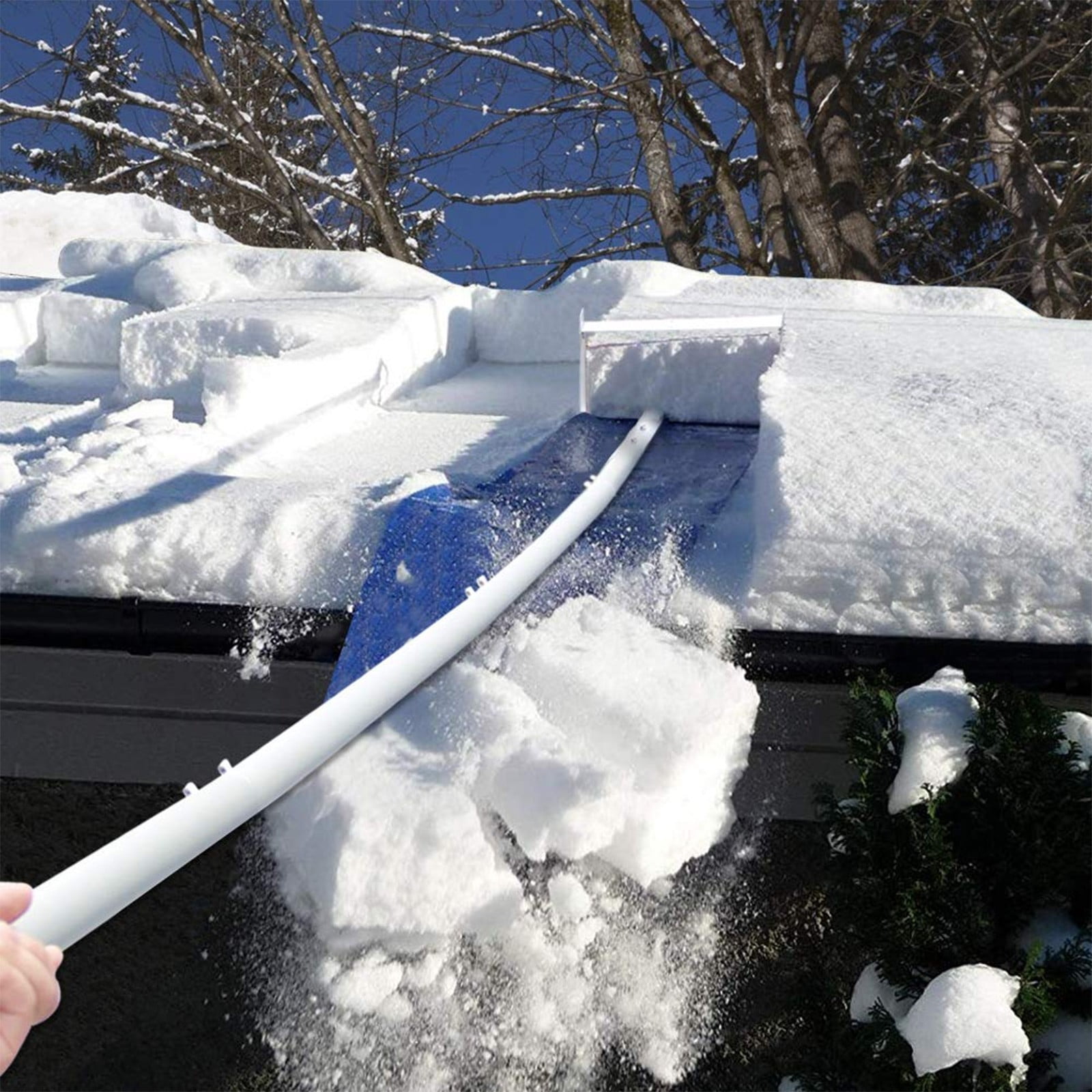 Detachable Long Handle Aluminum Snow Removal Tool 20 Feet Length Roof