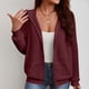 thumbnail image 5 of Jeans de tiro bajo,Cárdigan informal con capucha para mujer, sudadera de manga larga con cremallera y bolsillo, poliéster, para uso diario, sopatenor, 5 of 9