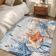 thumbnail image 4 of Kitchen Mats for Floor 3x5 Ft, Blue Coastal Non Slip Area Rugs for Kitchen Bedroom Entryway, Summer Beach Starfish Weeping Eucalyptus Vintage Washable Carpet Runner Rug Floor Mats for Bedroom, 4 of 8