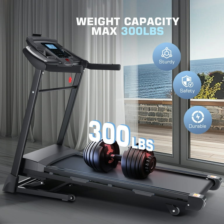 Simpfree Folding Treadmill with Auto Incline 3.25HP Brushless Motor Max Capacity 300 lb Portable Running Machine with APP Dual Bluetooth Speaker