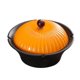 thumbnail image 1 of Cenicero de cerámica redondo con tapa roja y naranja for escritorio de hotel o sala de estar., 1 of 3
