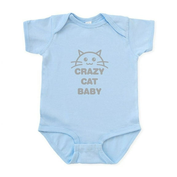 CafePress - Crazy Cat Baby Body Suit - Baby Light Bodysuit, Size Newborn - 24 Months