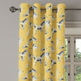 thumbnail image 3 of Ambesonne Bird Print Grommet Curtain, Japanese Crane Pattern, 50"x60", Pale Earth Yellow, 3 of 5
