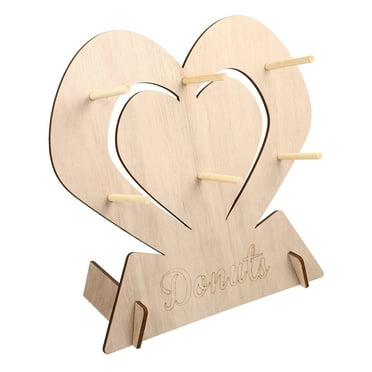 Heart Shaped Doughnut Display Rack for Birthday Party Supplies Lightweight and Plastic