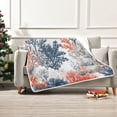 thumbnail image 7 of Yayeee Throw Blanket for Couch Soft Warm 60" x 80" Sofa Chair Bed Decoration, White Sea Plants, 7 of 7