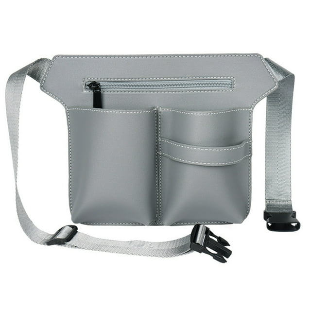 Rawiri Bolsa de Herramientas de Peluquería con Cinturón, Bolsa de Cinturón de Peluquería de Cuero PU, Bolsa de Herramientas de Peluquería Profesional, Bolsa de Mierda, 6 Bolsillos, Práctica Riñonera