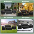 thumbnail image 3 of Waterproof Patio Furniture Covers 4-Piece Set - Outdoor Sofa Cover + 2 Chair Covers + Coffee Table Cover, Heavy Duty Black, 3 of 5