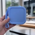 thumbnail image 2 of Shoreew Silicone Storage Bag with Wrist Strap Square Shape Zipper Closure Waterproof Portable Keys Earphone Lipstick Cards Storage Pouch Samll Item Organizer, 2 of 7