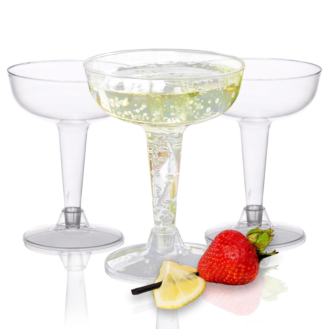Plastic Margarita Glasses Birthday Parties & All Occasions Bulk Catering Party Cocktail Drinking Cups for Wedding 288 Pcs Disposable Hard Plastic Clear Martini Glasses 6 oz Margarita Glasses 