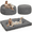 Gray, variant on Garvee Bean Bag Chair for Adults, Teens and Kids, Premium Memory Foam Filled Lazy Floor Sofa, Soft Velvet Fabric Convertible Seat Cushion for Living Room Bedroom Gaming Room, Brown