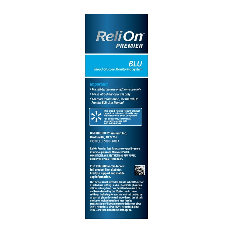 ReliOn Premier BLU Blood Glucose Monitoring System photo 4
