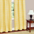 thumbnail image 5 of Kitchen , Buffalo Plaid Gathered Swags, Classic Country Plaid Gingham Checkered Design, (Yellow, 72" W x 63" H Swag Pair), 5 of 5