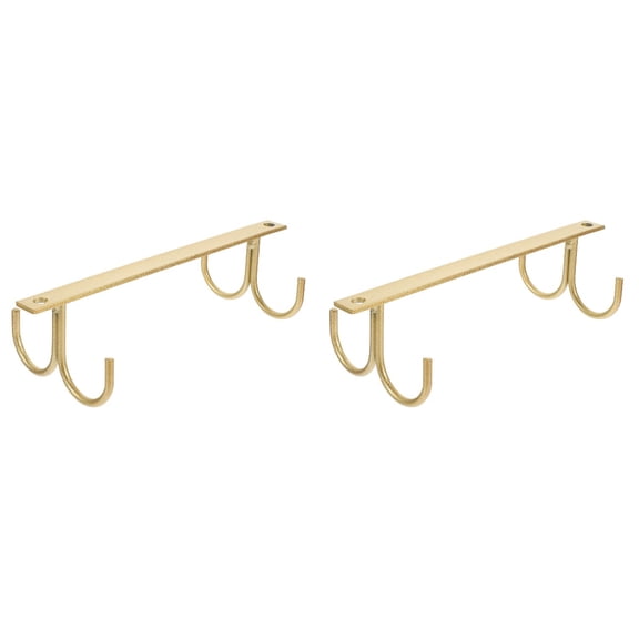 Set of 2 Under Cabinet Hook Cup Holders for Kitchen Mugs and Utensils, Space-Saving Kitchenware Hangers