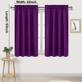 thumbnail image 2 of Blackout Curtains for Bedroom 63 Inch Length 2 Panels Set, Thermal Insulated Privacy Energy Saving Rod Pocket Window Curtain Room Darkening Drapes, W42 x L63 Inch, 2 of 7