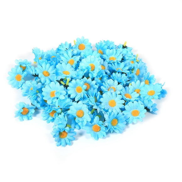 Herwey 11 Couleurs 100 Pcs Gerbera Artificiel Marguerite Tête de Fleur en Tissu Mariage Fête Bricolage Décoration Artisanat, Têtes de Fleur de Marguerite, Têtes de Fleur