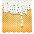 thumbnail image 3 of Ambesonne Food Shower Curtain, Melting Ice Cream Cones, 69"Wx84"L, Multicolor, 3 of 3