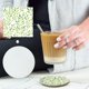 thumbnail image 5 of Posavasos de cerámica redondos para bebidas a granel, taza de café, mesa de bebidas, juego de posavasos absorbente, posavasos de transferencia, 5 of 7