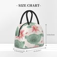 thumbnail image 5 of YFYANG Portable Waterproof Insulated Lunch Bag, Vintage Watercolor Lotus Pattern Reusable Cooler Bag / Picnic Bag for Adults Teens, 5 of 9