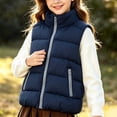 thumbnail image 3 of StSilkitty Boys Girls Puffer Vest Zip up Sleeveless Stand Collar Jacket Coat Fall Winter Warm Outerwear with Pockets, 3 of 9