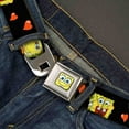 thumbnail image 2 of Sponge Bob Face Close Up Sponge Bob Love Eyes Hearts Black Red Webbing Seatbelt Belt Standard, 2 of 2