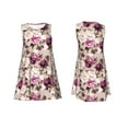 thumbnail image 7 of Lsque Rose Flowers Pattern Summer Dresses for Women – Sleeveless T-Shirt Swing Sundress, Perfect for the Beach and Casual Days, 7 of 7