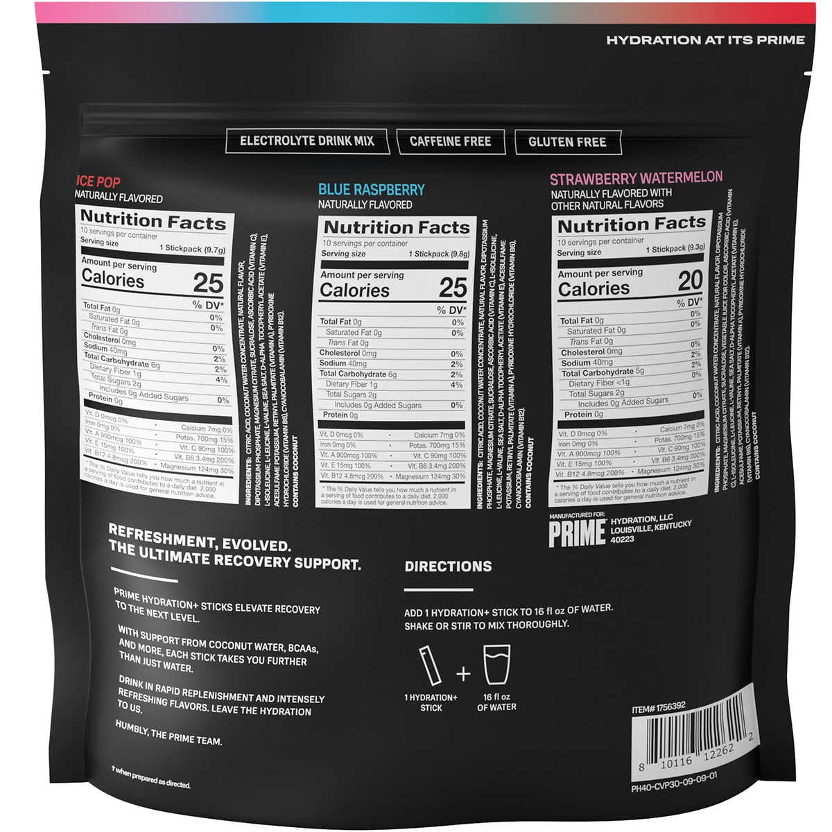 Prime Hydration+ Sticks Electrolyte Drink Mix Variety Pack 30 Count