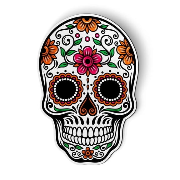 Sugar Skull Dia de los Muertos - 5.5" Magnet for Car Locker Refrigerator